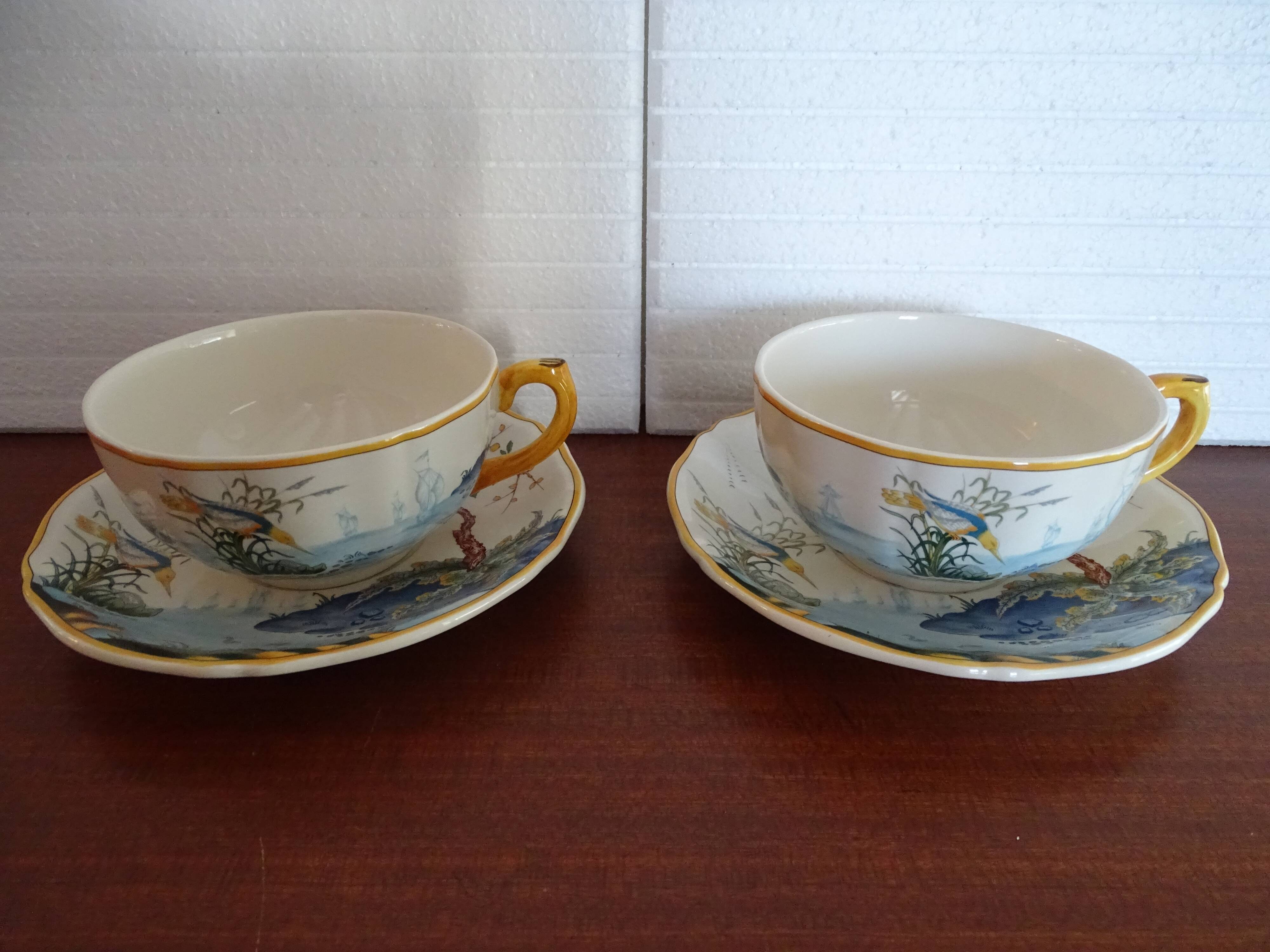 Earthenware lunch cups by Gien MAGELLAN - With box