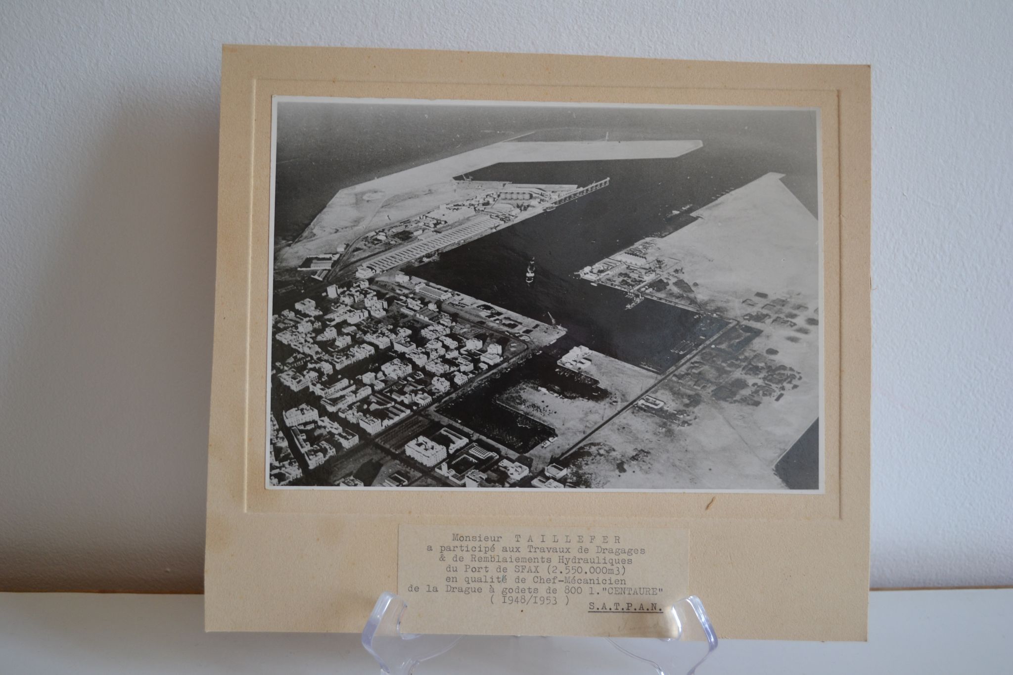 Photo argentique anonyme port de sfax vers 1950
