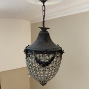Antique Belgium Beaded Acorn Chandelier