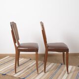 Ensemble de 4 chaises Art déco en bois sculpté