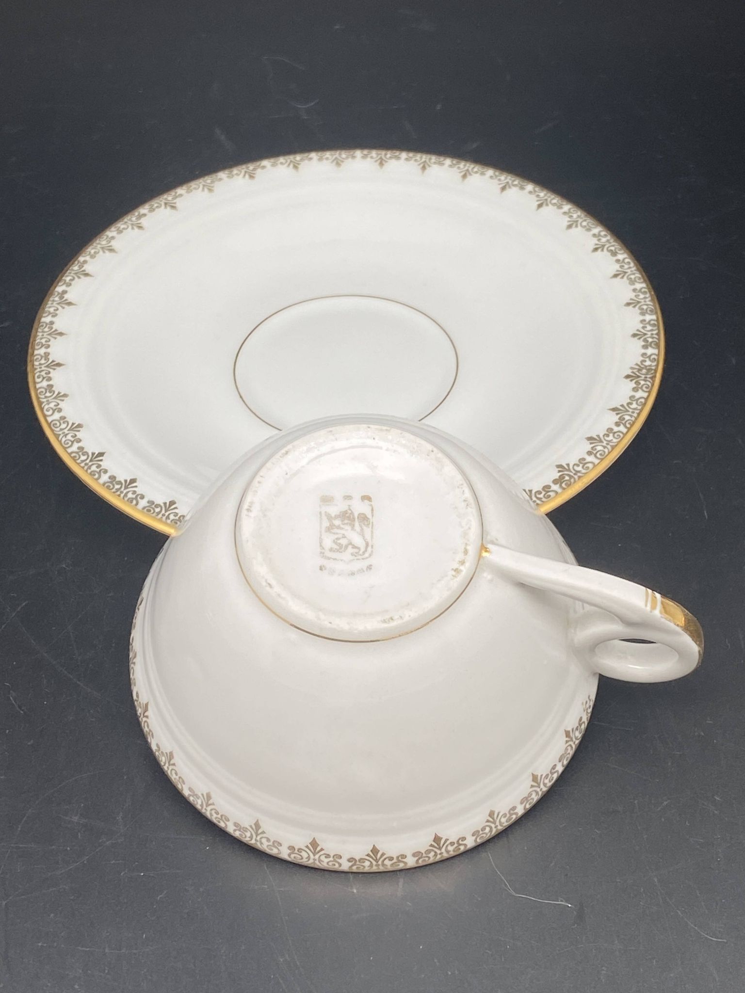Service à thé/café porcelaine de Limoges blanche et dorure – MPM0724SV1
