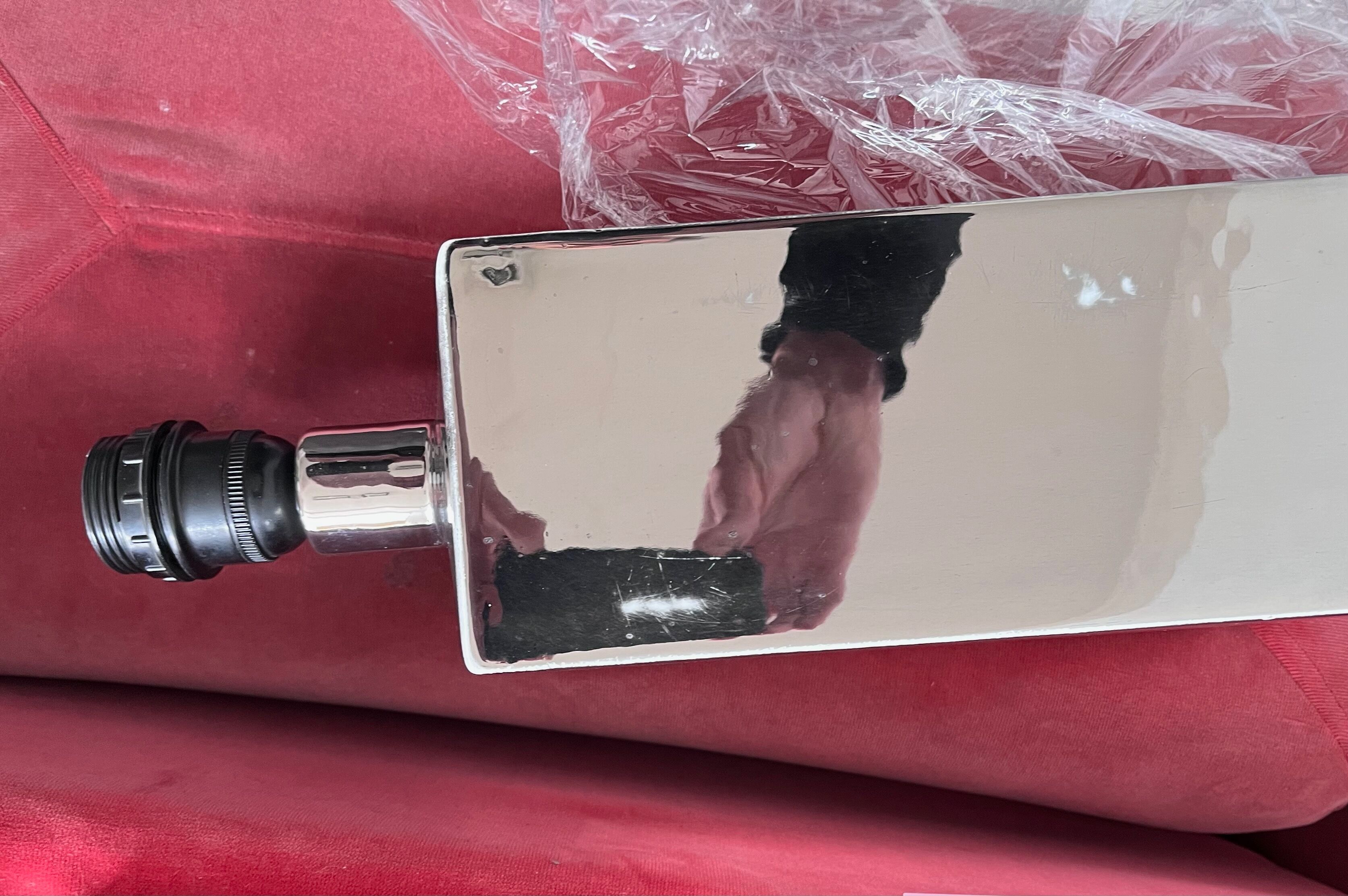 Italian design lamp in chrome ceramic