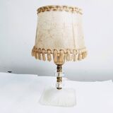 Vintage 70s French fringed wall lights and lamp