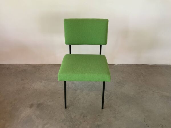 Chaise 1901 restaurée Tonus vert, Guermonprez 1959