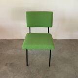 Restored 1901 chair Tonus green, Guermonprez 1959
