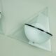 Pair of italian 1980s sconces wall lamps lamperti model illo etched glass and metal
