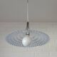 Vintage Trumpet Pendant Lamp Meblo Blue Plastic Hanging Light 1970's