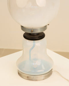 Glass lamp double lighting 70's