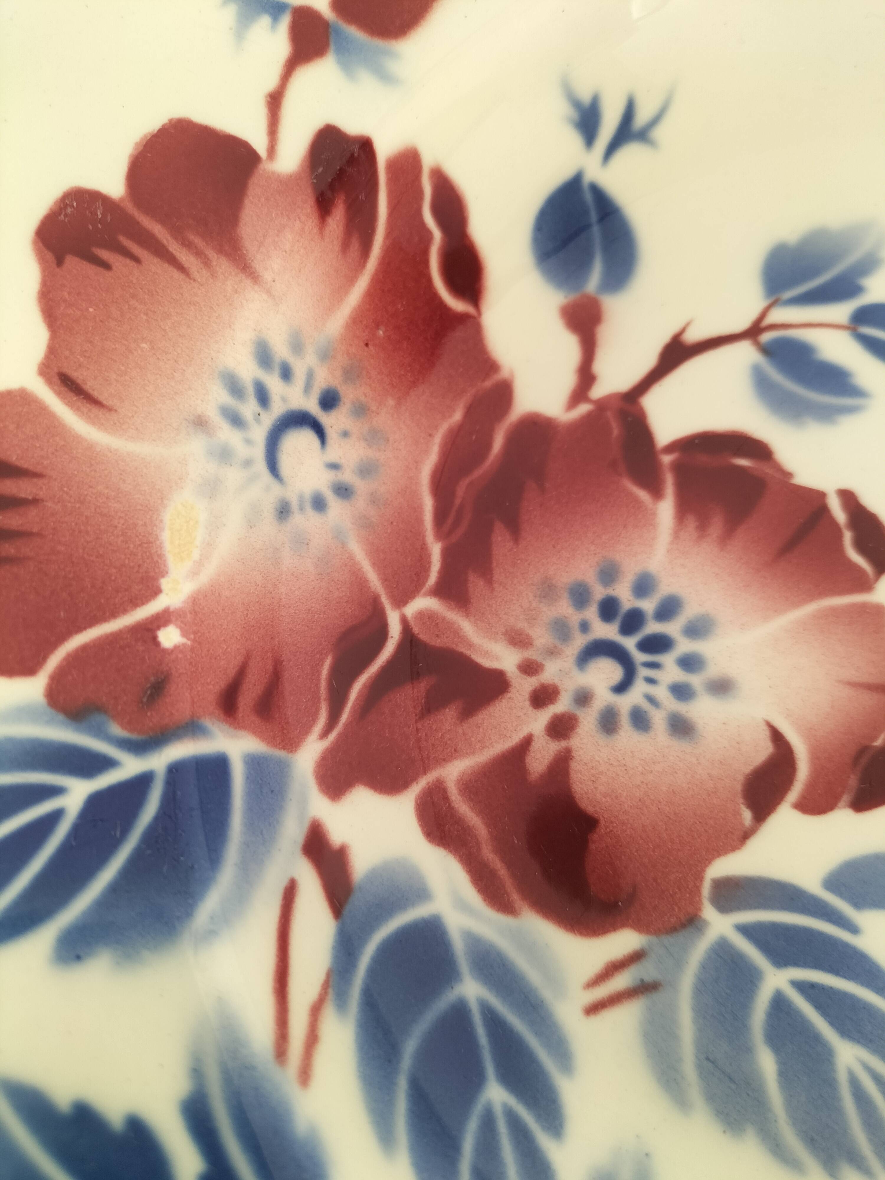 6 antique deep plates K & G Lunéville – Régine model, 1960s