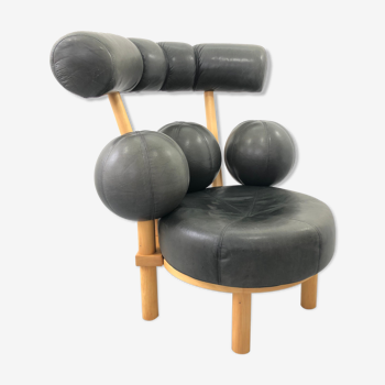 Leather Armchair by Peter Opsvik for Stokke, Norway