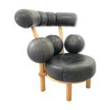 Fauteuil en cuir par Peter Opsvik pour Stokke, Norvège