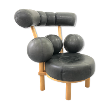 Leather Armchair by Peter Opsvik for Stokke, Norway