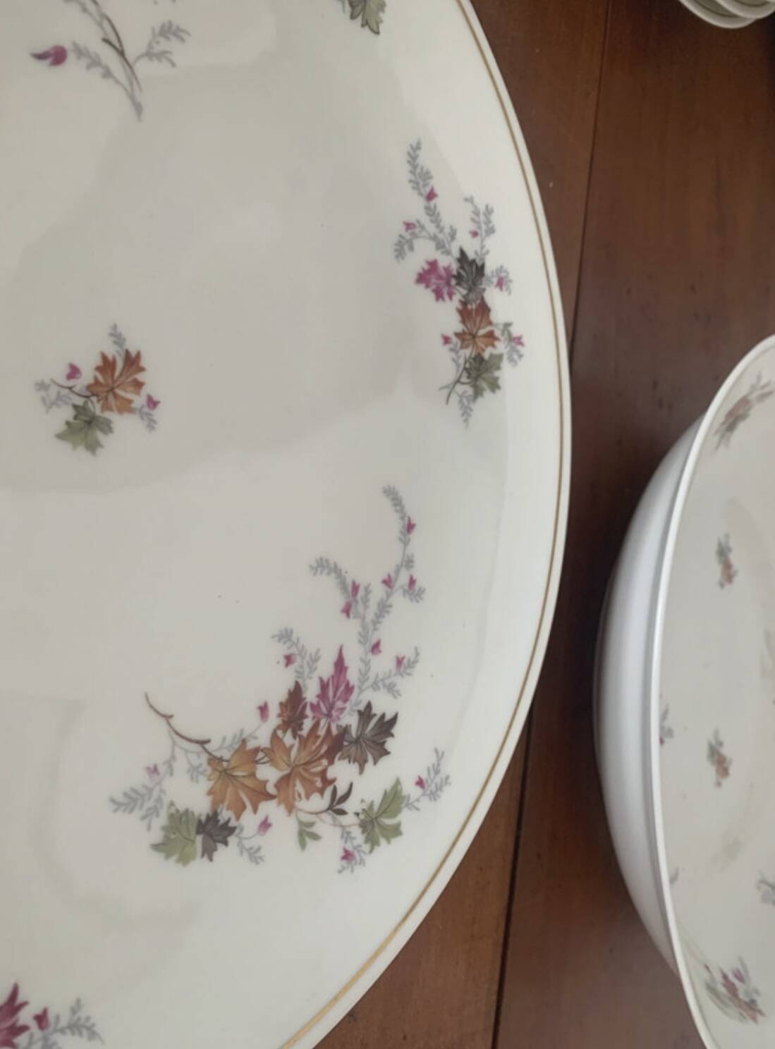 Set of 2 Limoges porcelain dishes
