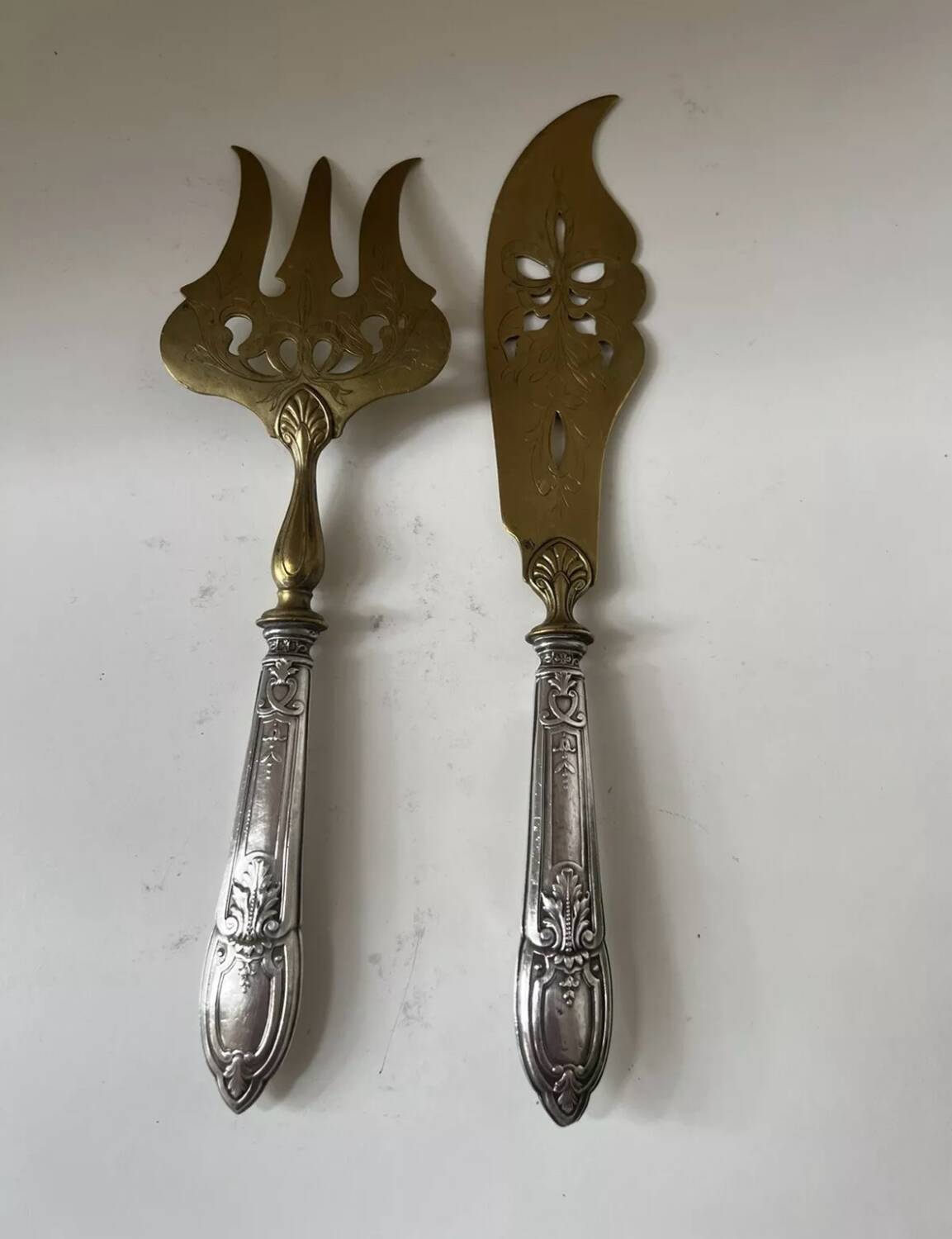 Napoleon III Silver Fish Serving Cutlery