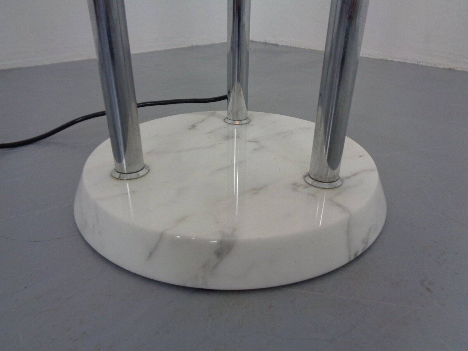 Arianna Floor Lamp in Marble and Handblown Glass by Bruno Gecchelin for Oluce, Italy, 1970s