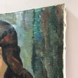 Painting 40's "the brown lady with the damn"