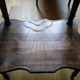 Console solid wooden sofa tip, turned wooden footing