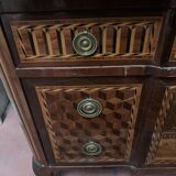 Commode Transition en placage de bois de rose et amarante XIX siècle