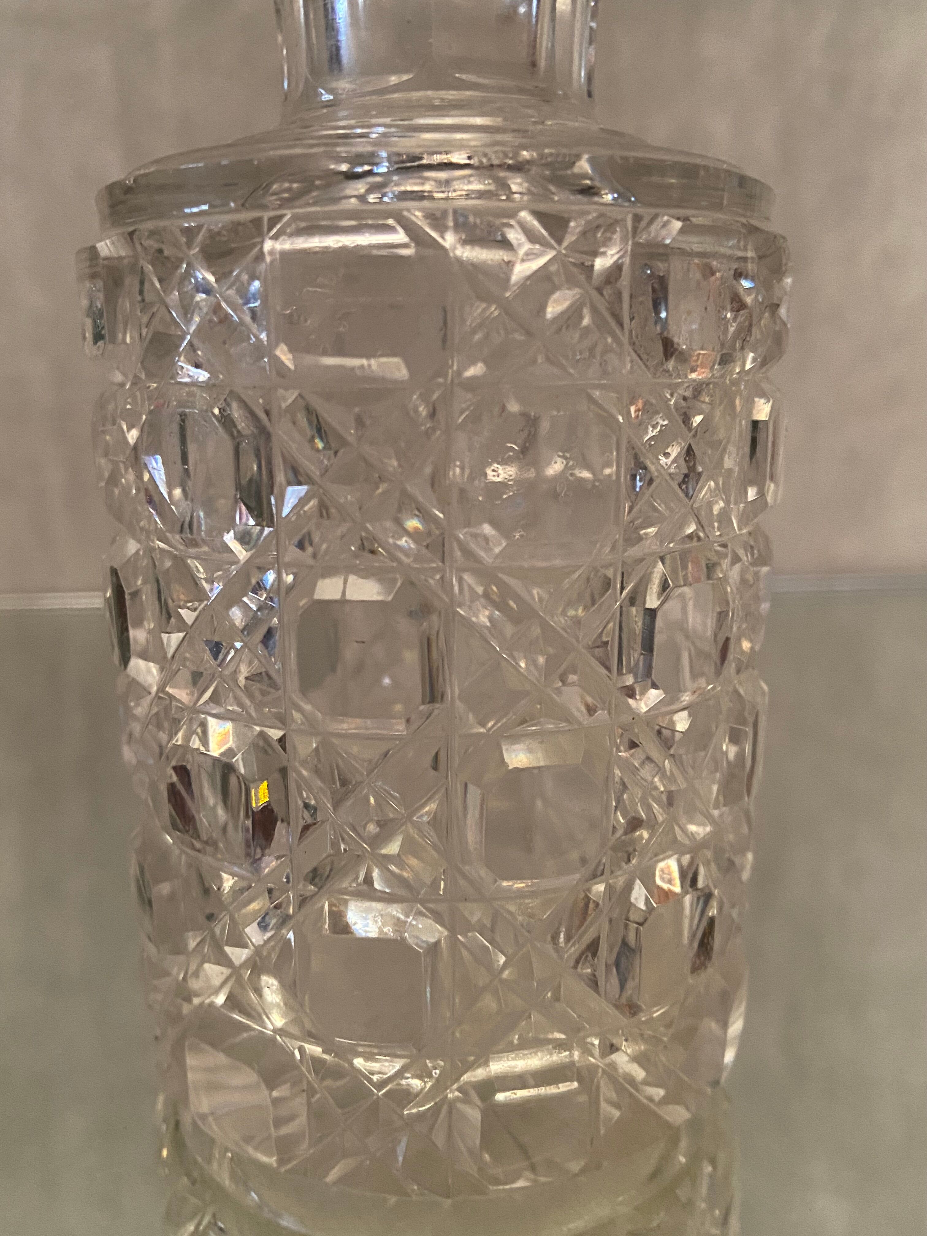 Cut crystal bottle Baccarat Saint Louis