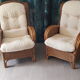Paire de fauteuils rotin