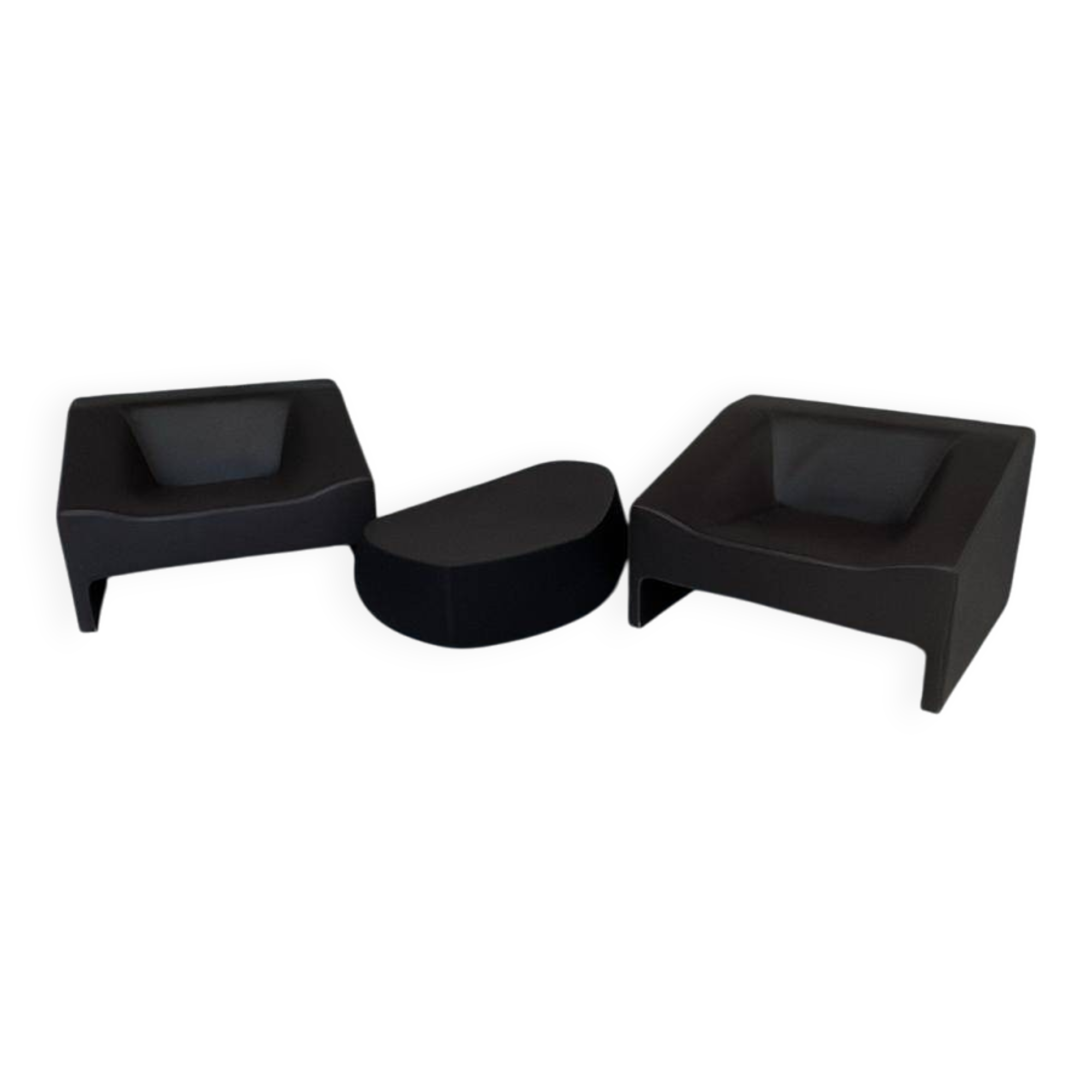 Malmo Leather Set by Patricia Urquiola for Moroso, Italy, 2000s, Set of 3