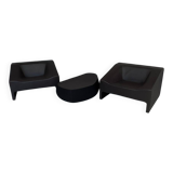 Malmo Leather Set by Patricia Urquiola for Moroso, Italy, 2000s, Set of 3