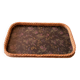 Large wood and wicker tray