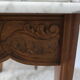 Louis XV-style toilet table in walnut and marble