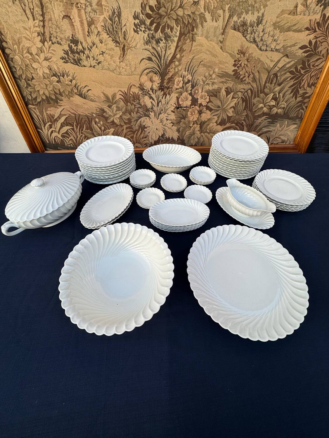Antique and important Haviland Limoges Porcelain Dinner Service