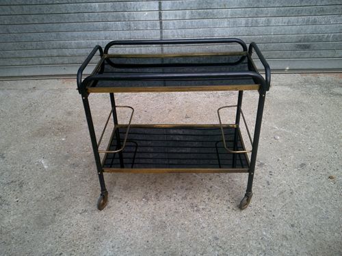 Vintage wheeled bar