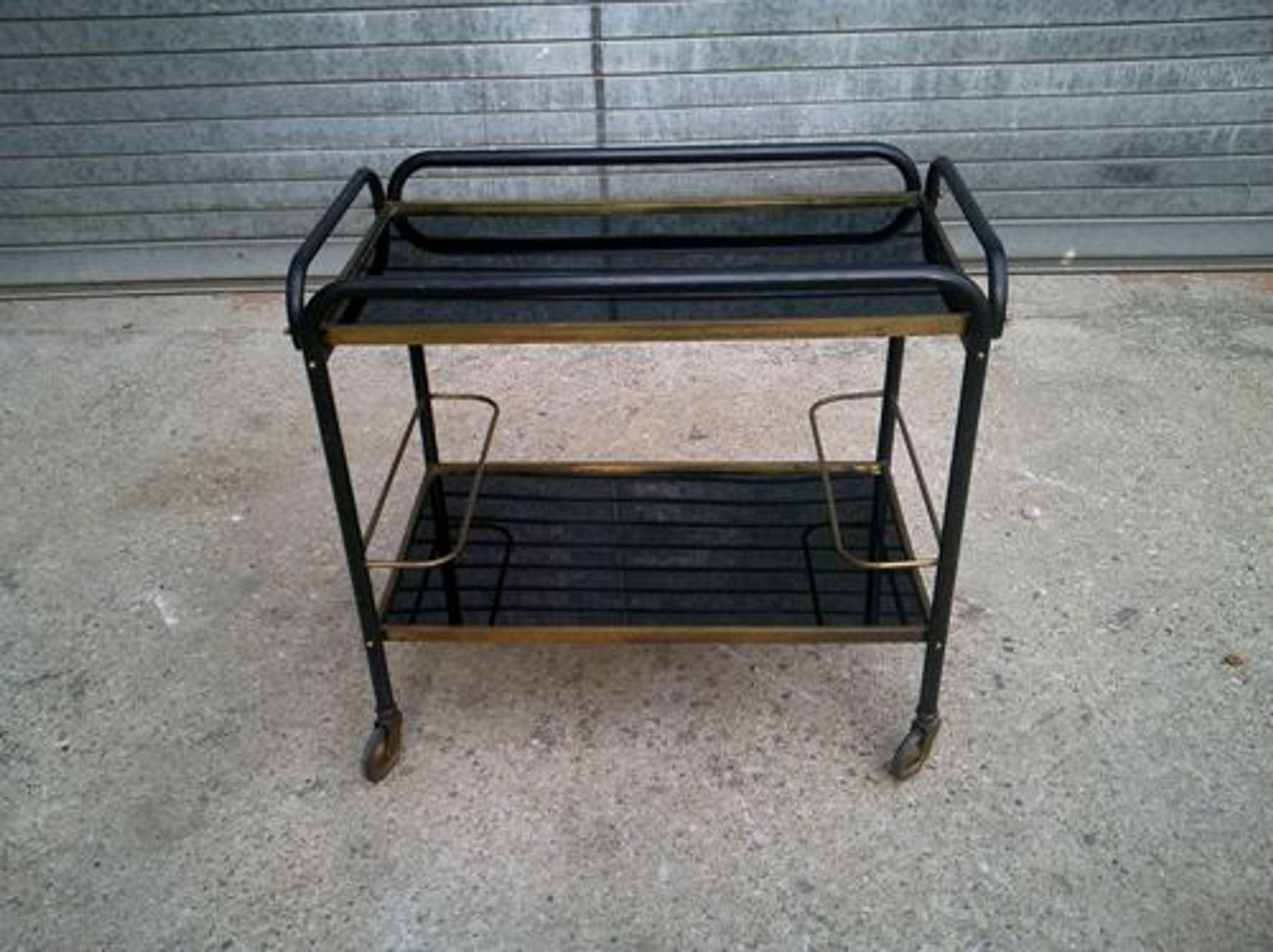 Vintage wheeled bar
