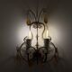 2 wall sconces with crystal drops