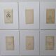 Set of 6 mounted old photographs, 19th century studio portraits