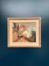 Original Swedish Oil on Panel – “Figure with Boats” by Nils Öst (1908–1982)