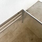 Modernist chrome and smoked glass coffee table, circa 1970