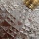 Pyramid relief pressed glass tulip light fixture — 1960s/70s