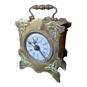 Old Clock - Alarm Clock - Bronze Pendulum