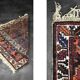 Vintage handwoven Hamadan oriental rug, Middle East, 1960s.