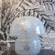 Lampe champignon en verre italien 1970