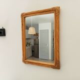Vintage rattan mirror from the 80s