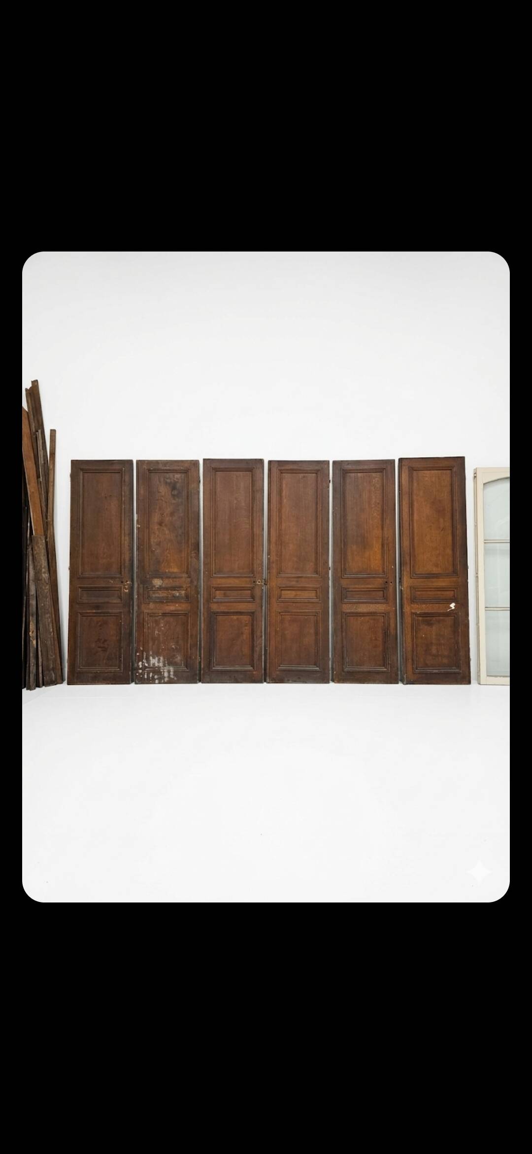 3 paires de portes de séparation du XIXème s.