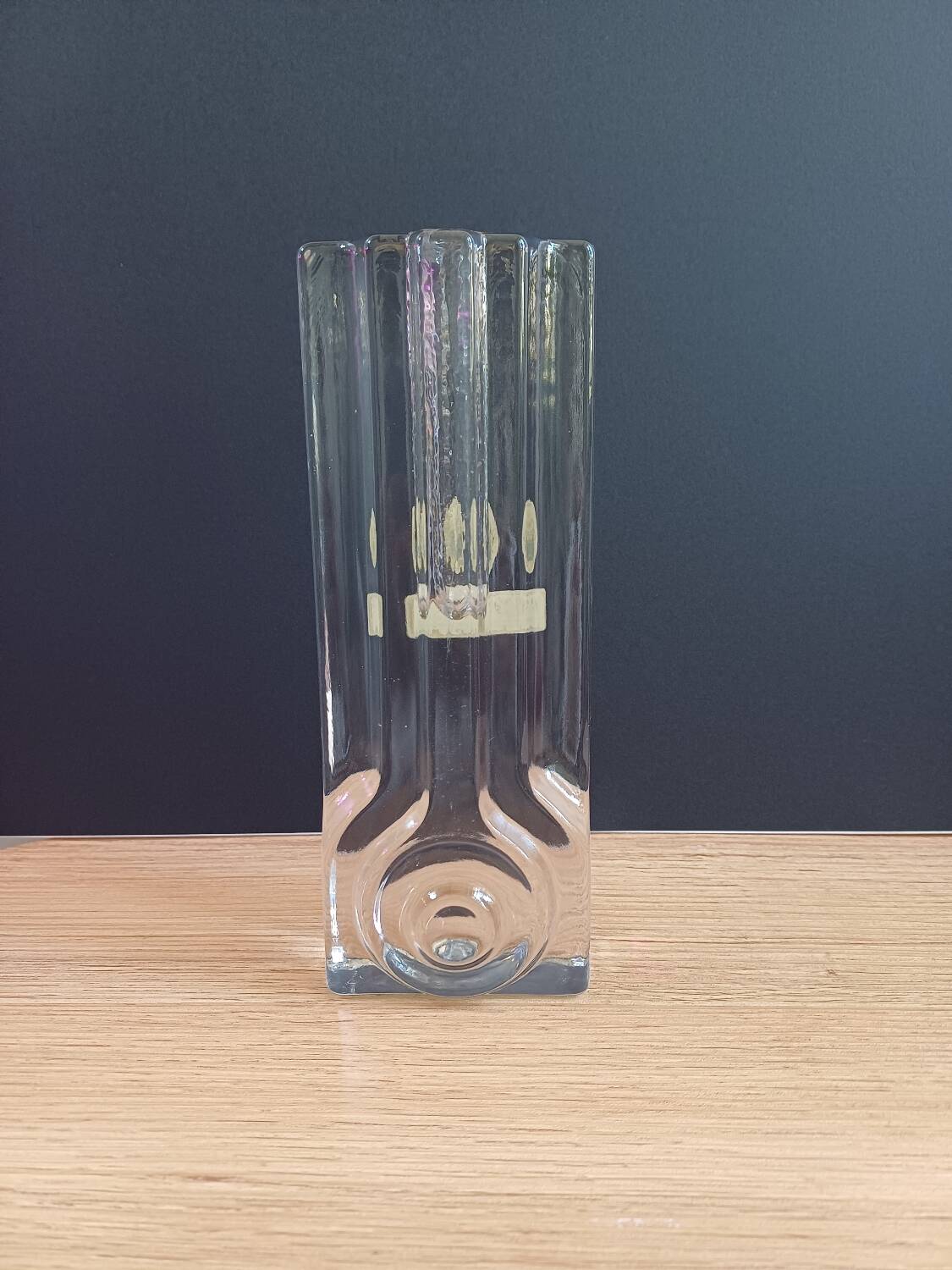 Vase en cristal Walther Kristallglas style Bauhaus