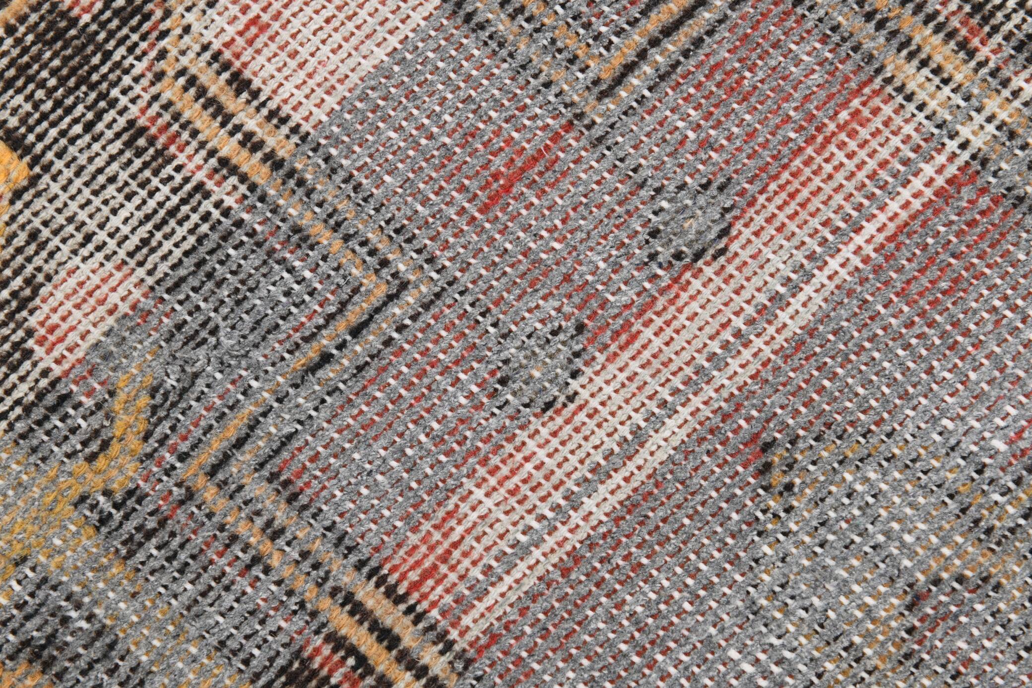 3x6 Shades Of Red & Black Handmade Wool Classic Vintage Rug, 100x179Cm