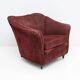 Pair of Gio Ponti Mid-Century Modern Velvet Armchairs for Casa e Giardino
