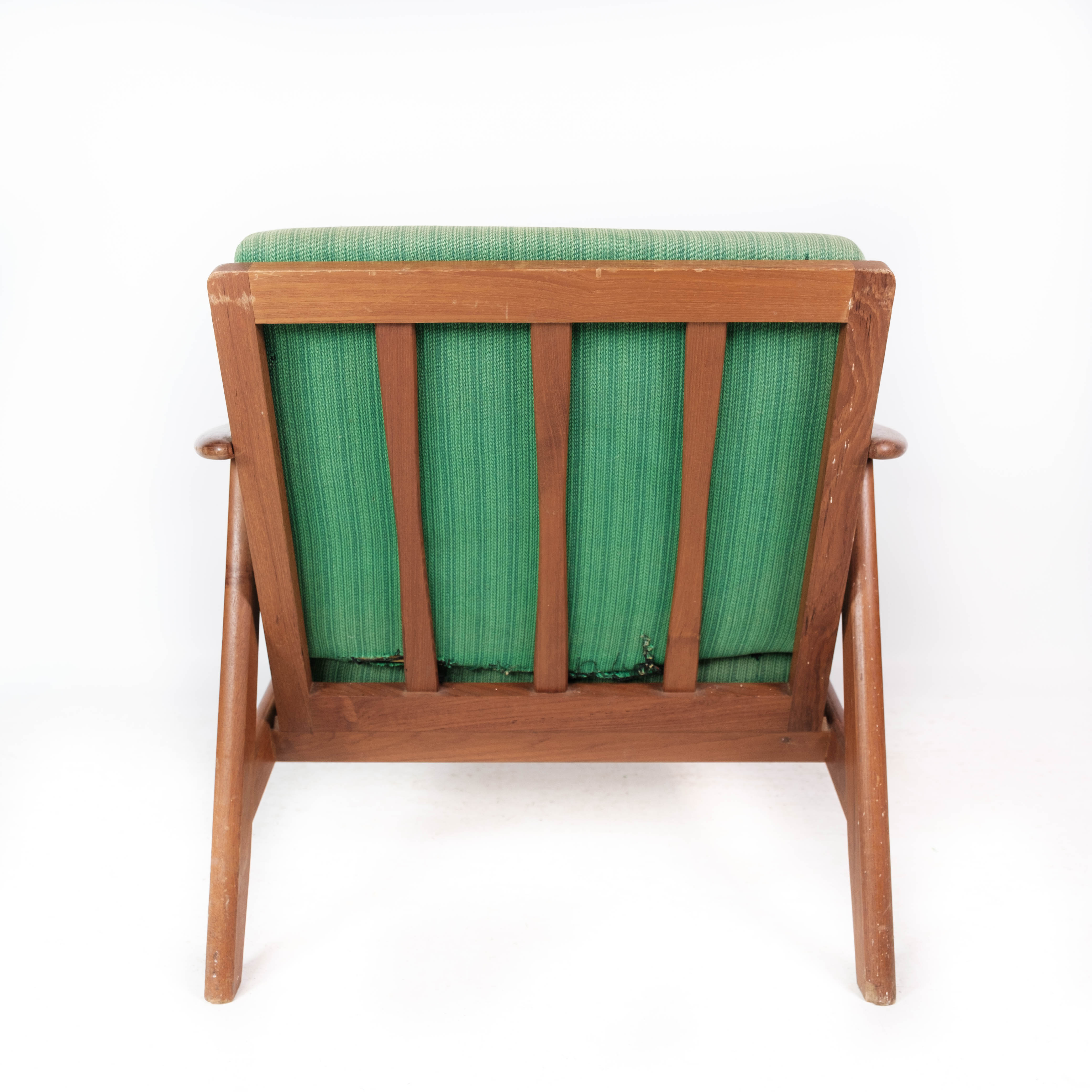 Easy chair in teak and with green upholstery of Danish design, 1960s