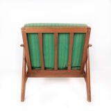 Easy chair in teak and with green upholstery of Danish design, 1960s