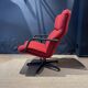 Geoffrey Harcourt F154 vintage swivel armchair for Artifort red fabric 70s