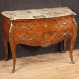 French inlaid Louis XV style chest of drawers from 20th century