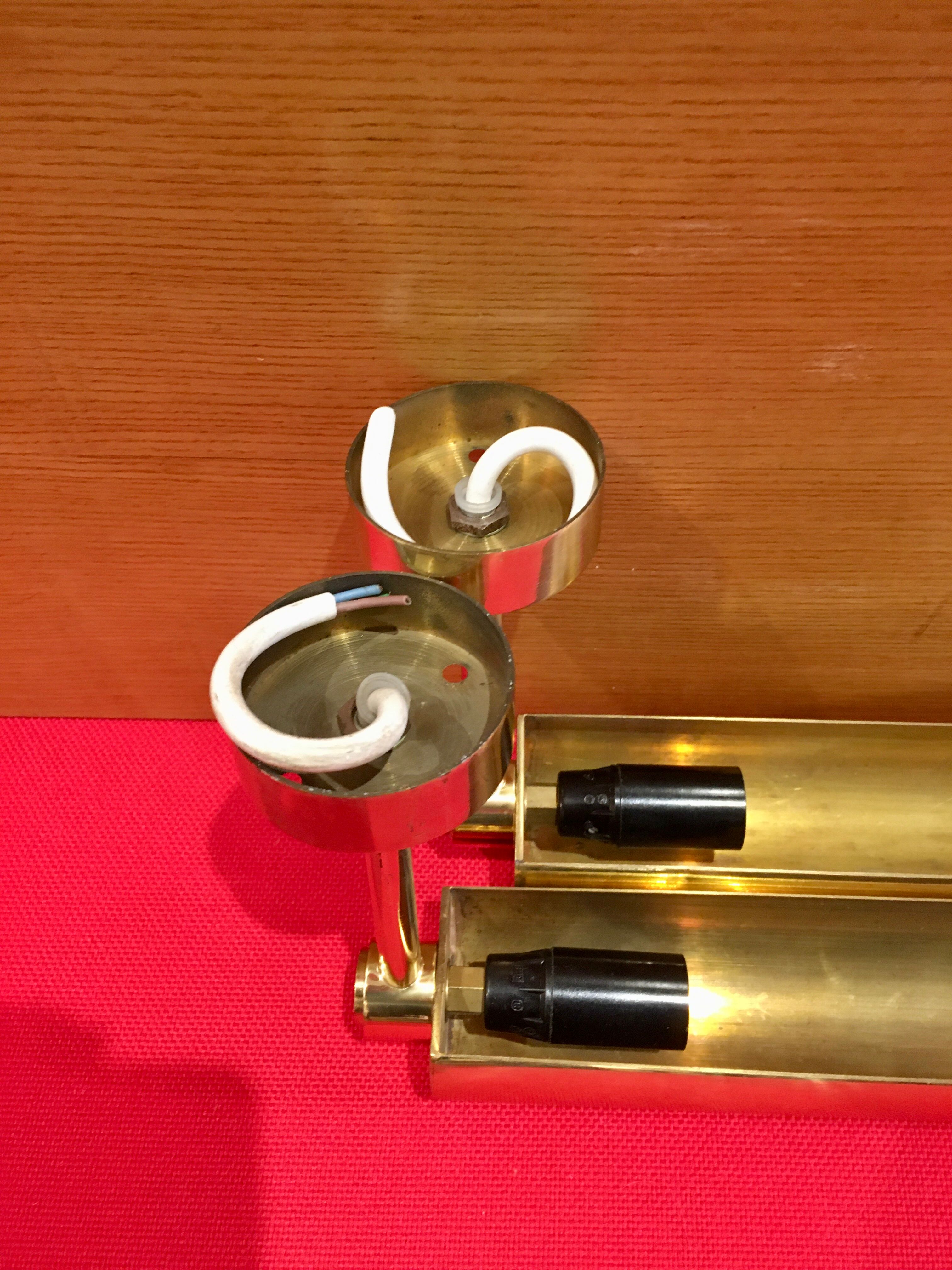 Pair of paintings sconces, 1970s