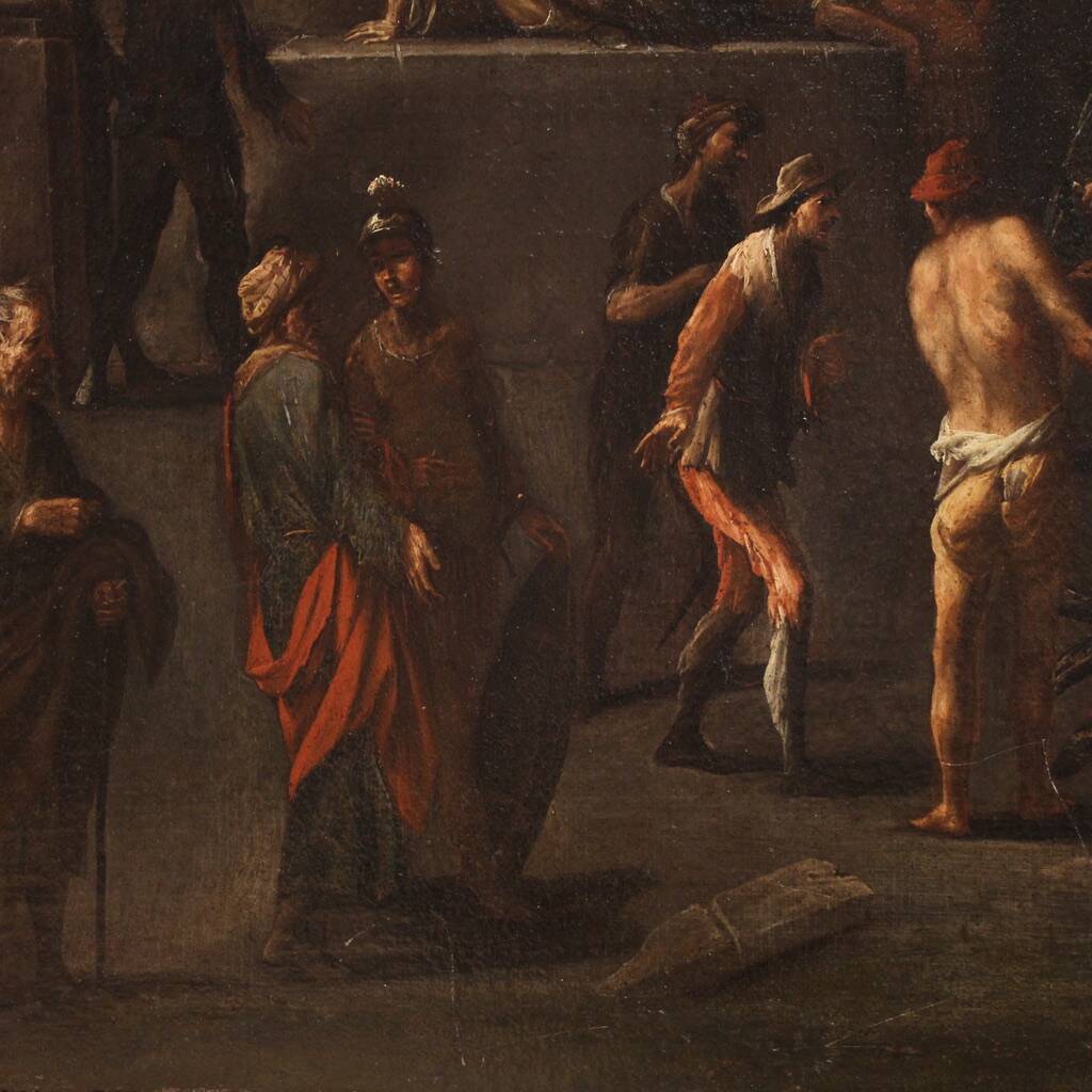 Great 17th-century religious painting, Martyrdom of Saint Lawrence